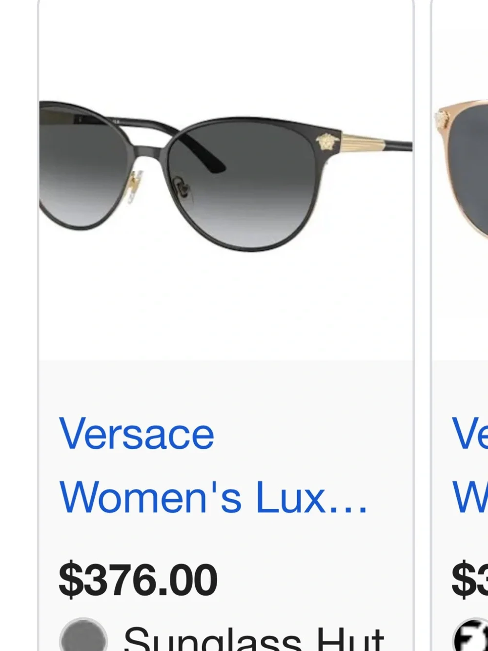 Versace rose gold sunglasses as is